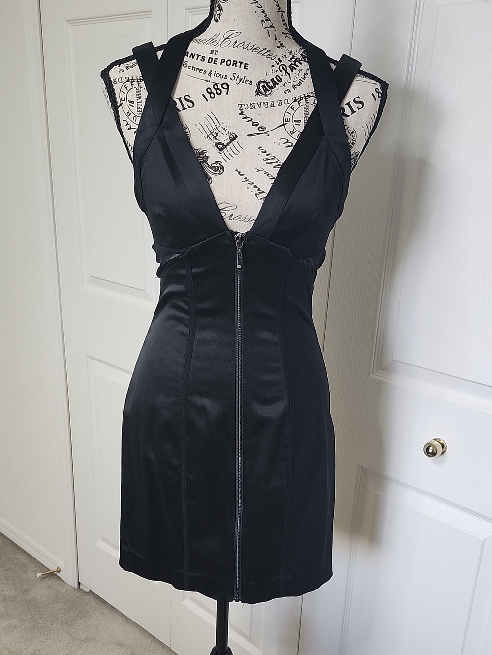 Bebe Satin Dress NWT